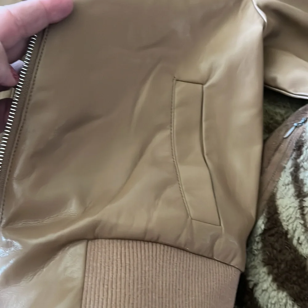 House of Harlow 1960 faux leather zip up Moto jacket - Picture 7 of 8